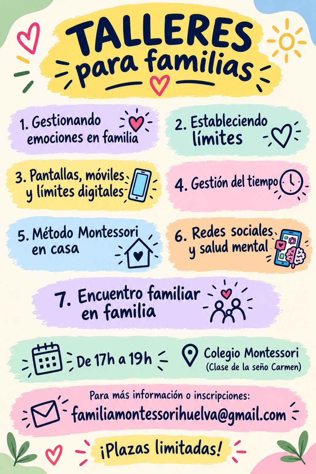 TALLERES PARA FAMILIAS MONTESSORI
